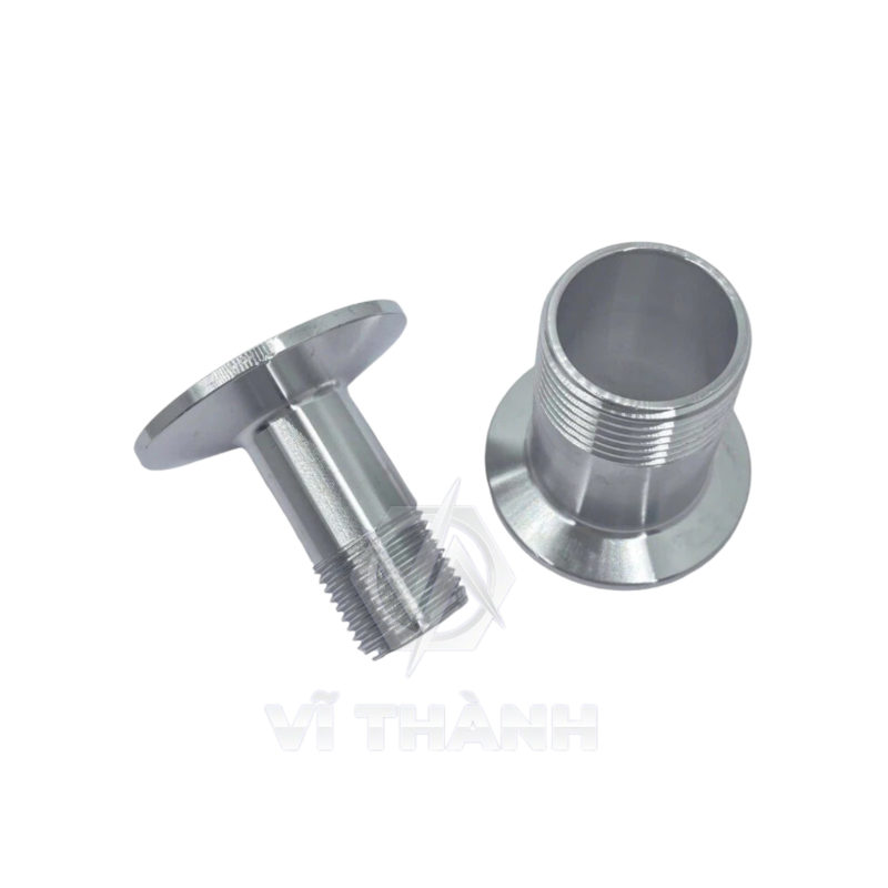 Bộ Clamp Ren Ngoài Inox Vi Sinh 304, 316L