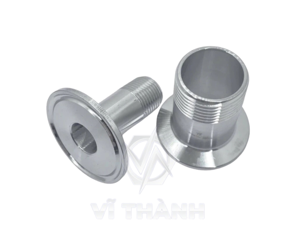 Bộ Clamp Ren Ngoài Inox Vi Sinh 304, 316L
