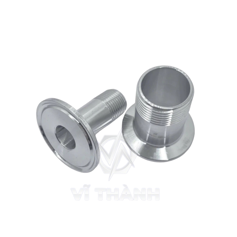 Bộ Clamp Ren Ngoài Inox Vi Sinh 304, 316L