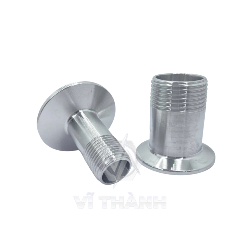 Bộ Clamp Ren Ngoài Inox Vi Sinh 304, 316L
