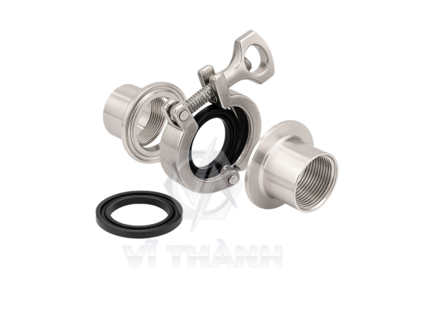 Bộ Clamp Ren Trong Inox Vi Sinh 304, 316L