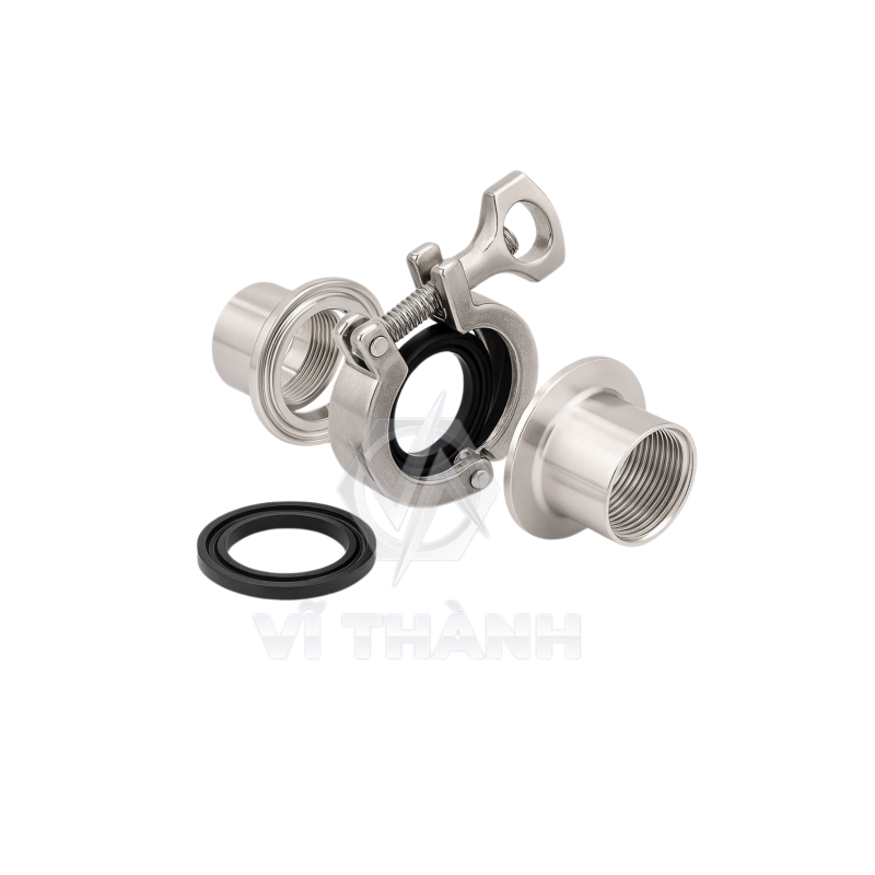 Bộ Clamp Ren Trong Inox Vi Sinh 304, 316L