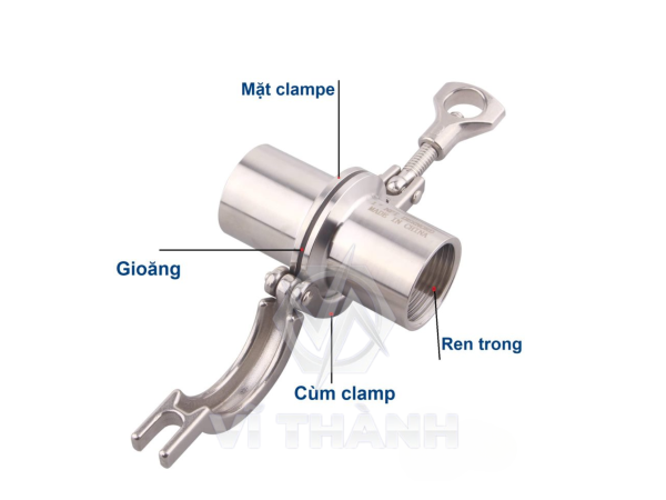 Bộ Clamp Ren Trong Inox Vi Sinh 304, 316L