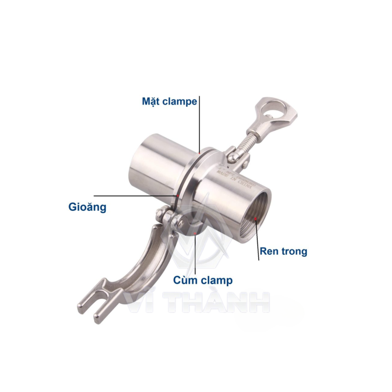 Bộ Clamp Ren Trong Inox Vi Sinh 304, 316L